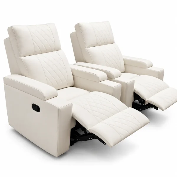 Ivory Power Recliner Pair