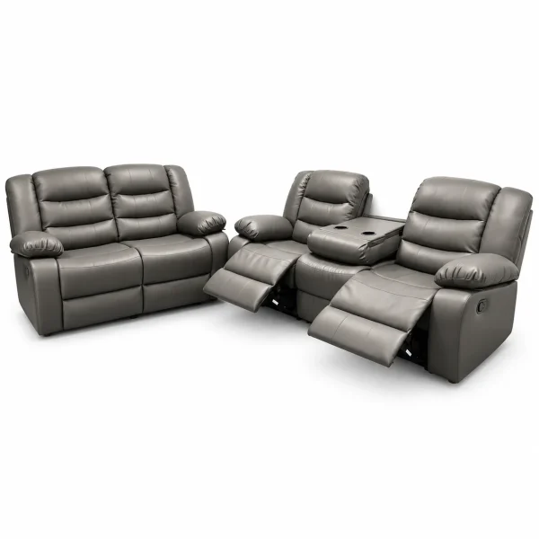 Grey Recliner Sofa Set