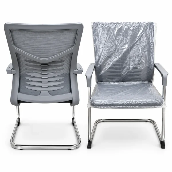 Grey Mesh Visitor Chair Pair