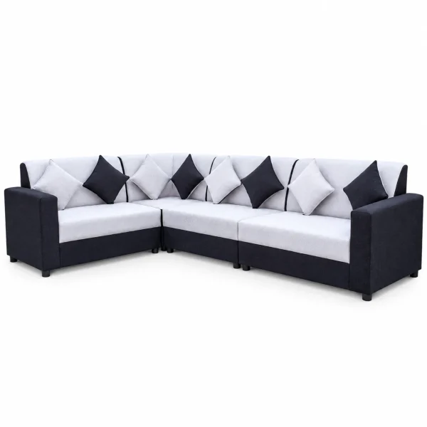 Black & White Corner Sofa