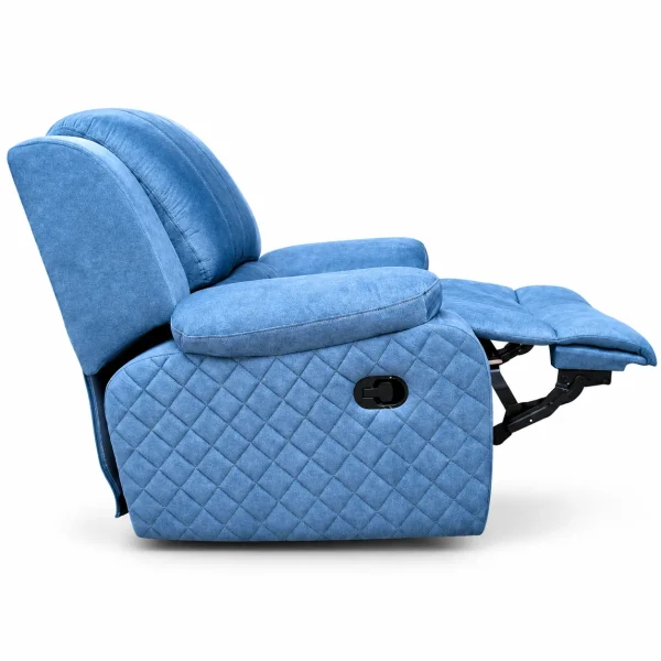 Blue Quilted Recliner