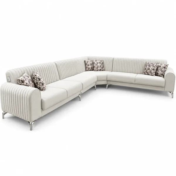 Ivory Channel Corner Sofa
