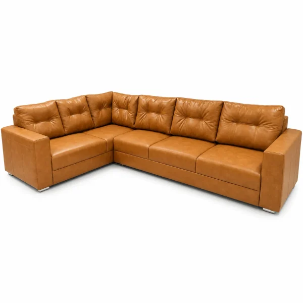 Tan Leather Corner Sofa