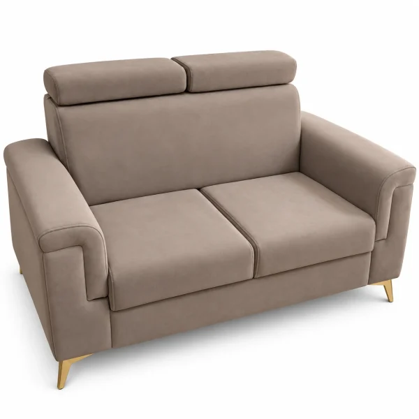 Taupe Headrest 2-Seater
