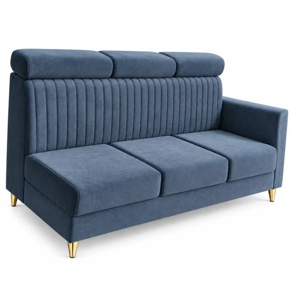Navy Channel 3-Seater