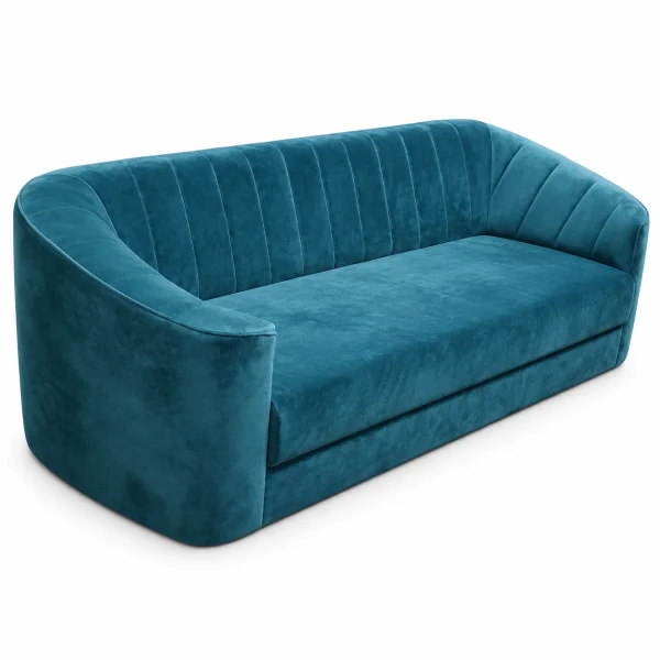 Teal Curved Sofa