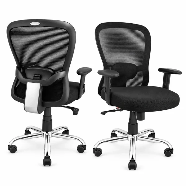 Black Flip-Arm Task Chair