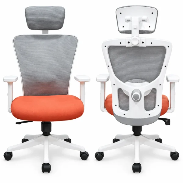 Orange & White Ergo Chair