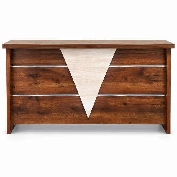 Walnut V-Panel Desk II