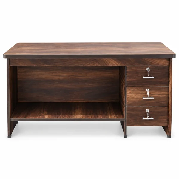 Walnut Open-Shelf Desk