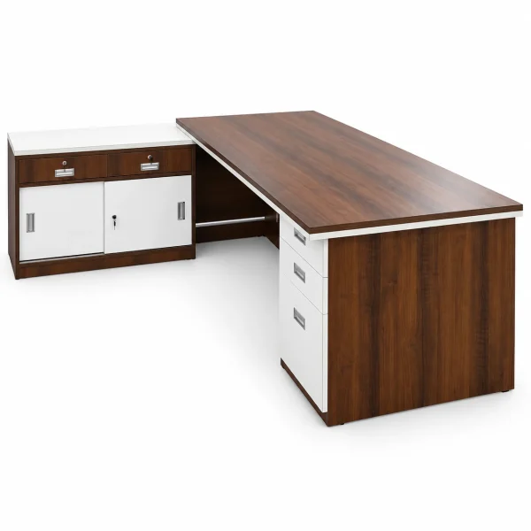 Walnut & White Executive Desk II