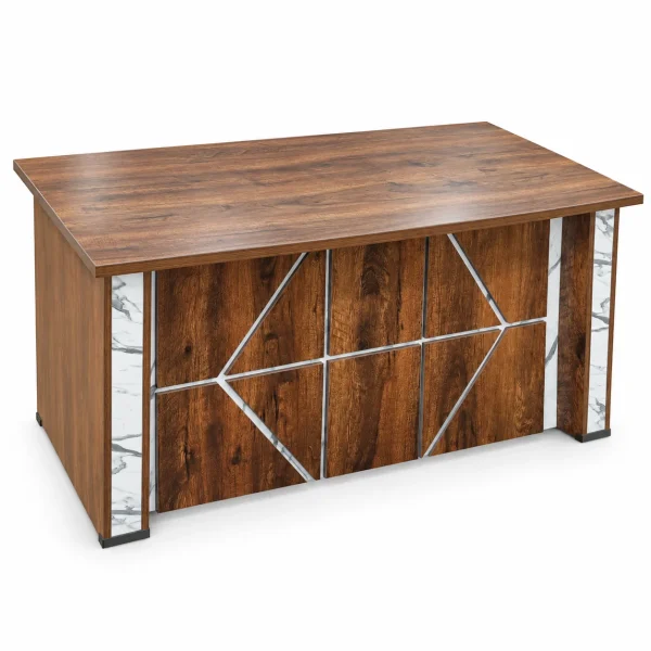 Walnut Geometric Desk